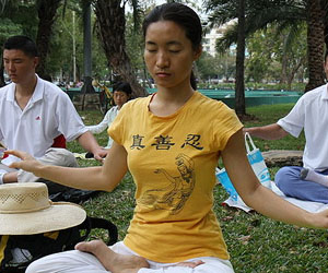 Woman meditating