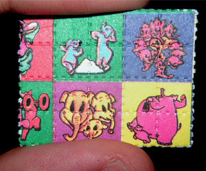 Pink Elephants on Parade Blotter LSD