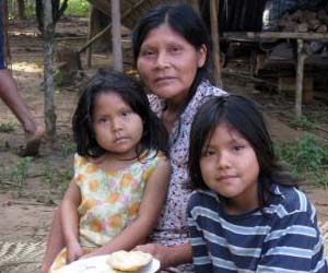 A Tsimane Mother and her Children by Emily Miner