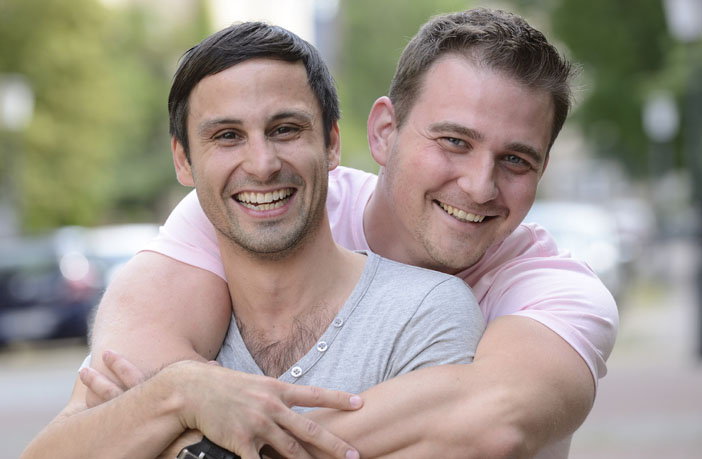 Two gay men having sex