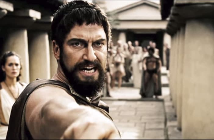 Scene from the movie 300.