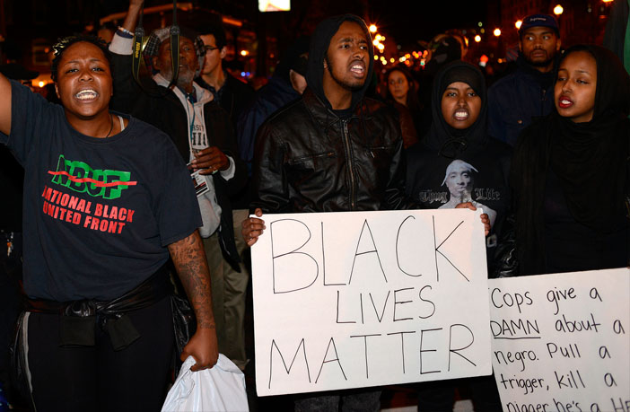 Black Lives Matter protesters in Washington, D.C., in 2014. (Photo credit: Stephen Melkisethian)