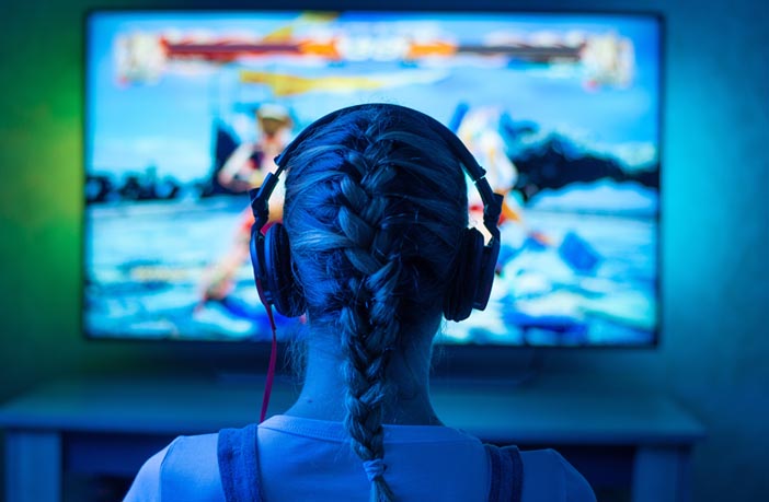 playing video games