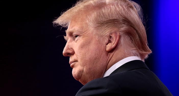 President of the United States Donald Trump speaking at the 2018 Conservative Political Action Conference (CPAC) in National Harbor, Maryland. (Photo credit: Gage Skidmore)