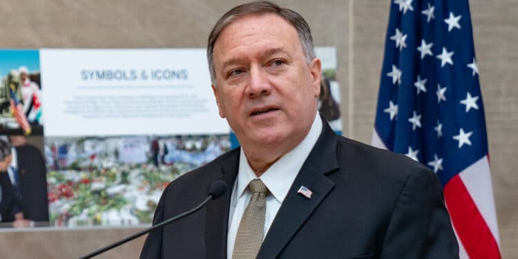 Secretary Mike Pompeo. (Photo credit: State Department photo by Ron Przysucha)