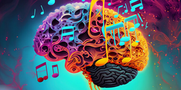 Psilocybin therapy for depression appears to have a curious effect on the brain’s response to music Psychedelic-music-brain-750x375