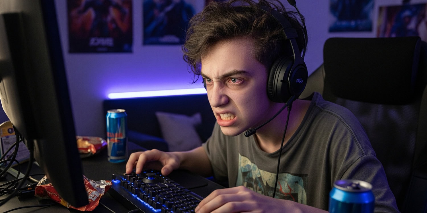 What connects childhood trauma to aggression in teens with gaming disorder?