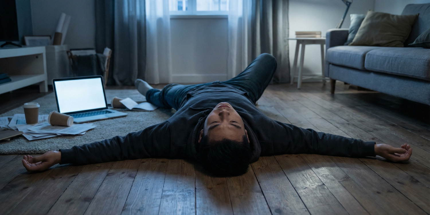 A recent study of Chinese university students found that adopting a "lying flat" lifestyle—characterized by giving up on competitive efforts and goals—directly causes a measurable decline in a person's life satisfaction over time.